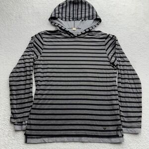 Hugo Boss Orange Mens Reversible Striped‎ Hoodie Grey Black AP 415140 Size L